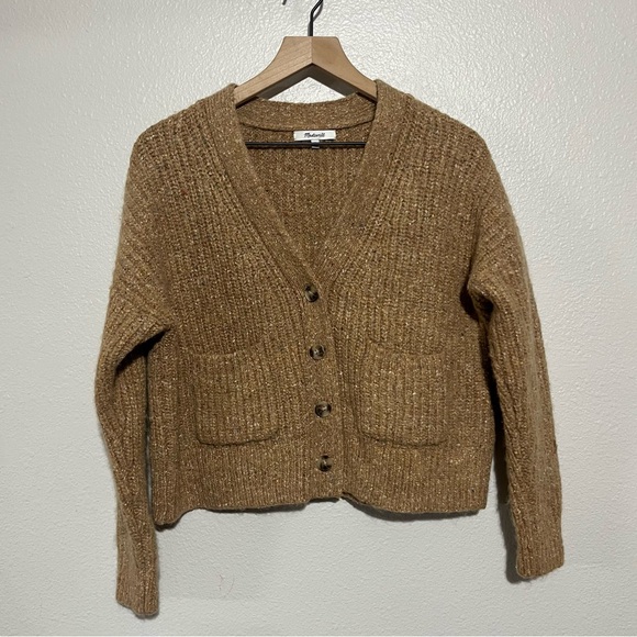 Madewell Sweaters - Madewell Speckled Rib Yarn Cardigan V Neck Button Sweater